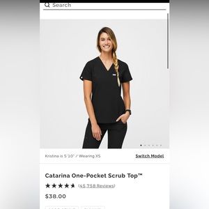 Women’s scrub top-1 pocket